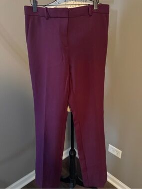 Women's Ann Taylor Straight Leg Dress Pants - curvy Deep Plum size 6